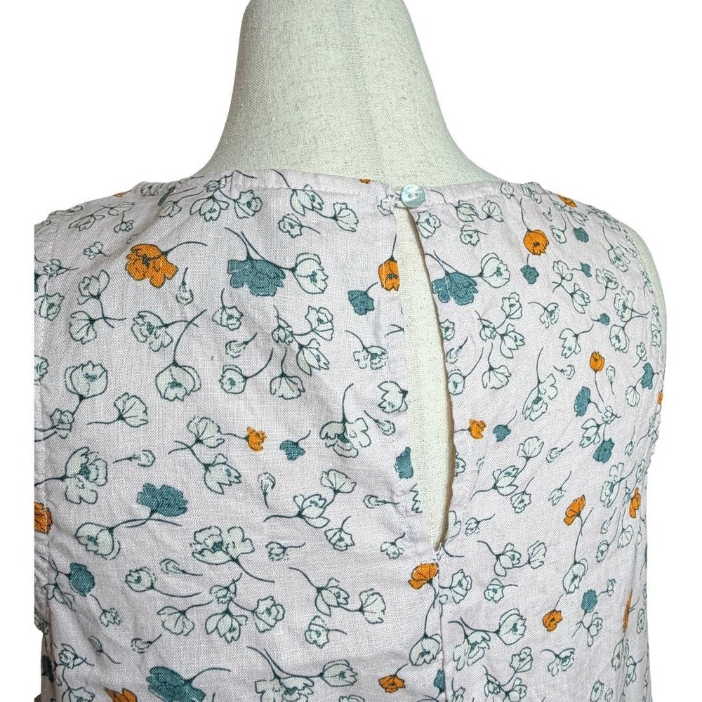 Cynthia Rowley Womens Floral Shift Dress with Pockets 100% Linen - Picture 7 of 9